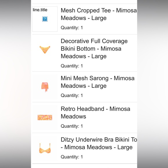 Kulani Kinis size large set with coverups! NWT Mimosa - Picture 3 of 3